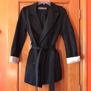 ZARA black trench coat size small